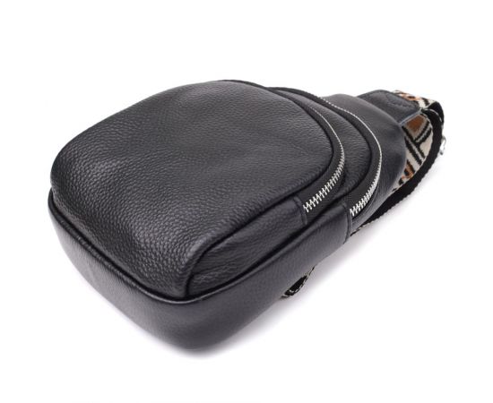 Придбати Женская сумка слинг из натуральной кожи Vintage 22935 Черный, image , зображення 6, характеристики, відгуки