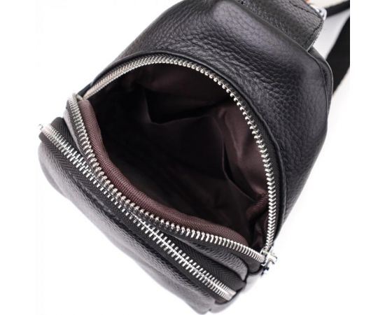 Придбати Женская сумка слинг из натуральной кожи Vintage 22935 Черный, image , зображення 7, характеристики, відгуки