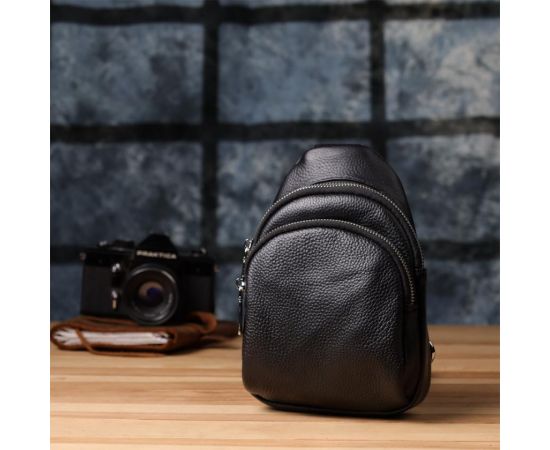 Придбати Женская сумка слинг из натуральной кожи Vintage 22935 Черный, image , зображення 9, характеристики, відгуки
