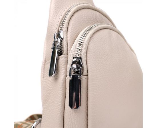 Придбати Сумка-слинг из натуральной кожи для женщин Vintage 22936 Белый, image , зображення 5, характеристики, відгуки