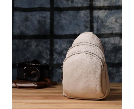 Придбати Сумка-слинг из натуральной кожи для женщин Vintage 22936 Белый, image , зображення 8, характеристики, відгуки