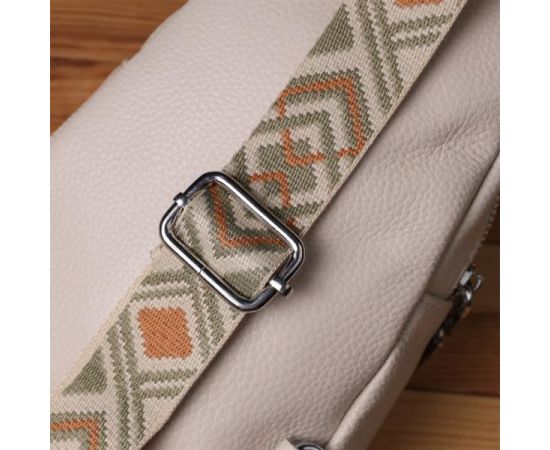 Придбати Сумка-слинг из натуральной кожи для женщин Vintage 22936 Белый, image , зображення 10, характеристики, відгуки