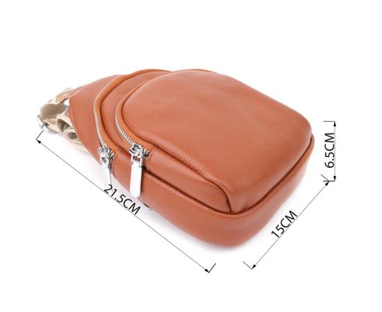 Придбати Женская кожаная сумка слинг Vintage 22938 Коричневый, image , зображення 3, характеристики, відгуки