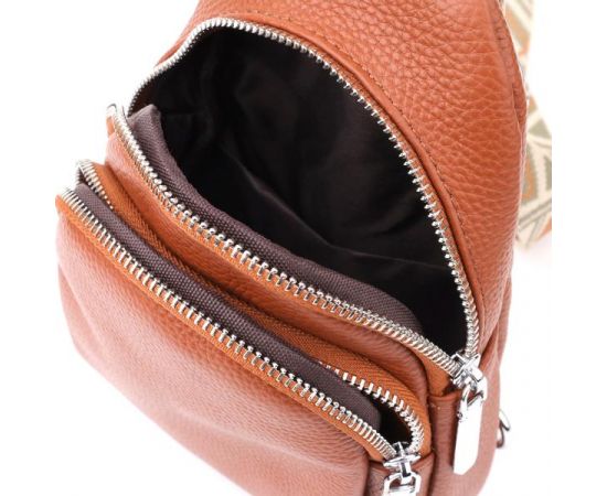 Придбати Женская кожаная сумка слинг Vintage 22938 Коричневый, image , зображення 7, характеристики, відгуки