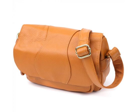 Купить Вместительная повседневная сумка из натуральной кожи для женщин Vintage 22968 Рыжий, фото , характеристики, отзывы