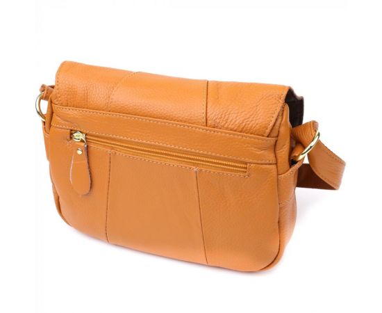 Купить Вместительная повседневная сумка из натуральной кожи для женщин Vintage 22968 Рыжий, фото , изображение 2, характеристики, отзывы