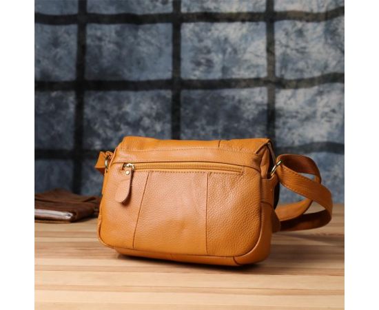Купить Вместительная повседневная сумка из натуральной кожи для женщин Vintage 22968 Рыжий, фото , изображение 11, характеристики, отзывы