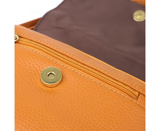 Купить Вместительная повседневная сумка из натуральной кожи для женщин Vintage 22968 Рыжий, фото , изображение 6, характеристики, отзывы