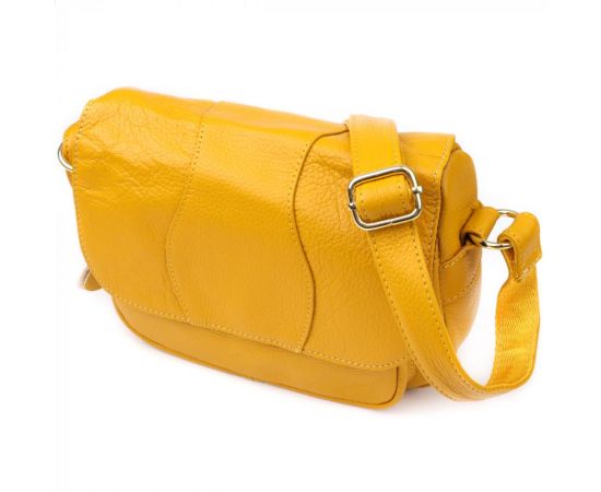 Купить Кожаная сумка для женщин на каждый день Vintage 22969 Желтый, фото , характеристики, отзывы