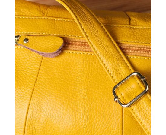 Купить Кожаная сумка для женщин на каждый день Vintage 22969 Желтый, фото , изображение 12, характеристики, отзывы