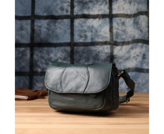 Купить Повседневная женская сумка из натуральной кожи Vintage 22970 Зеленый, фото , изображение 10, характеристики, отзывы