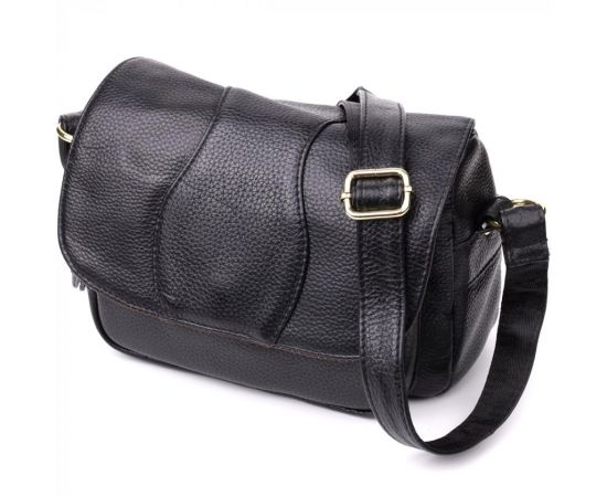 Купить Качественная сумка из натуральной кожи для стильных женщин Vintage 22972 Черный, фото , характеристики, отзывы