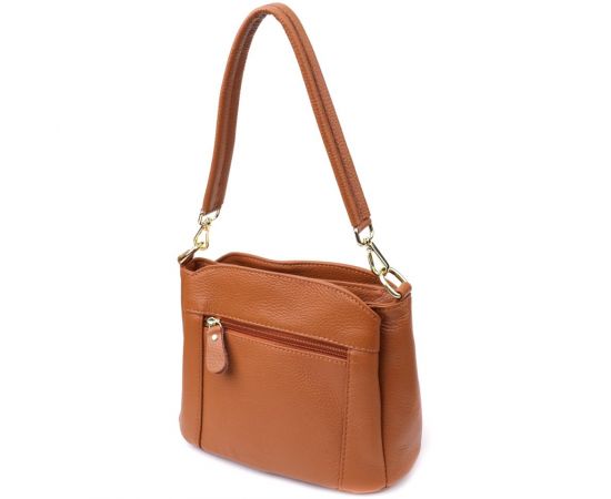 Купить Женская сумка на три отделения из натуральной кожи Vintage 22975 Рыжий, фото , изображение 2, характеристики, отзывы