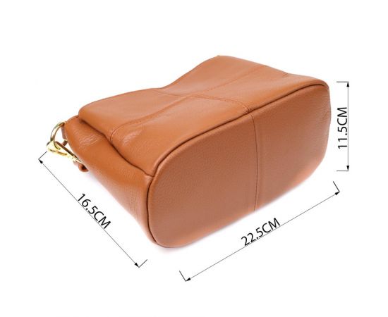 Купить Женская сумка на три отделения из натуральной кожи Vintage 22975 Рыжий, фото , изображение 3, характеристики, отзывы