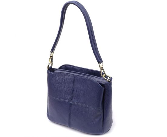 Купить Женская сумка из натуральной кожи с тремя отделениями Vintage 22976 Синий, фото , характеристики, отзывы