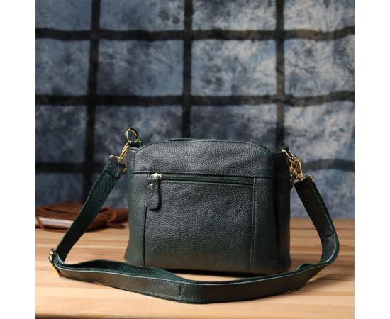 Купить Кожаная сумка для женщин с тремя отделениями Vintage 22977 Зеленый, фото , изображение 11, характеристики, отзывы