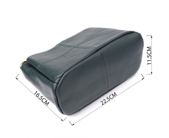 Купить Кожаная сумка для женщин с тремя отделениями Vintage 22977 Зеленый, фото , изображение 3, характеристики, отзывы