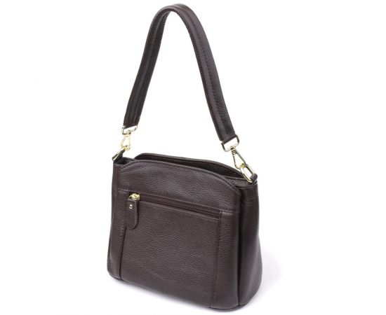 Придбати Женская сумка из натуральной кожи с удобной внутренней организацией Vintage 22979 Коричневый, image , зображення 2, характеристики, відгуки