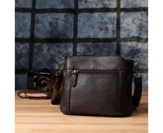 Придбати Женская сумка из натуральной кожи с удобной внутренней организацией Vintage 22979 Коричневый, image , зображення 11, характеристики, відгуки