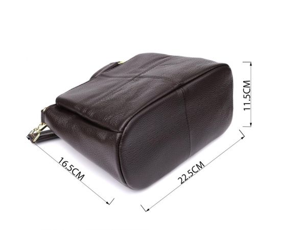 Придбати Женская сумка из натуральной кожи с удобной внутренней организацией Vintage 22979 Коричневый, image , зображення 3, характеристики, відгуки