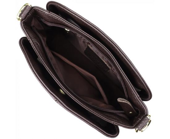 Придбати Женская сумка из натуральной кожи с удобной внутренней организацией Vintage 22979 Коричневый, image , зображення 8, характеристики, відгуки