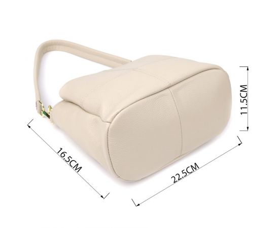 Купить Женская кожаная сумка с тремя секциями Vintage 22980 Белый, фото , изображение 3, характеристики, отзывы