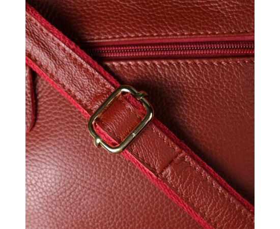 Купить Женская кожаная сумка с тремя секциями Vintage 22981 Красный, фото , изображение 11, характеристики, отзывы