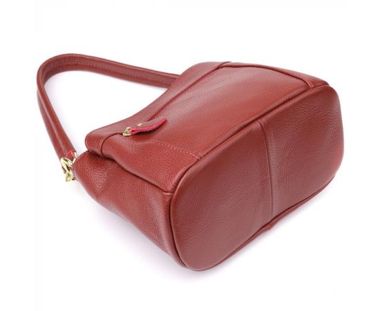 Купить Женская кожаная сумка с тремя секциями Vintage 22981 Красный, фото , изображение 5, характеристики, отзывы