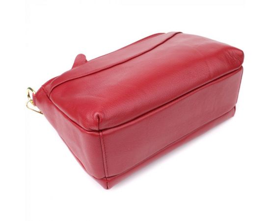 Придбати Женская сумка с твердым дном из натуральной кожи Vintage 22982 Красный, image , зображення 6, характеристики, відгуки