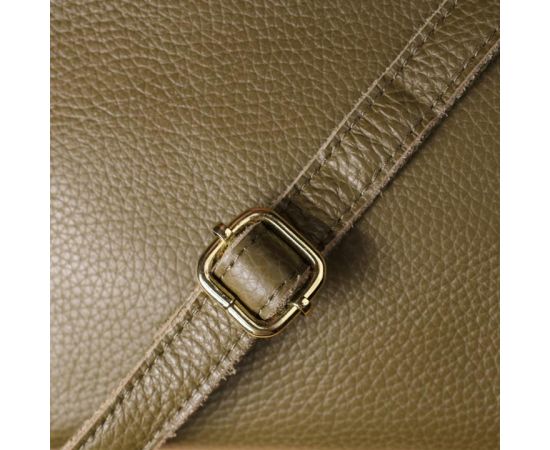 Придбати Кожаная сумка с плотным дном для женщин Vintage 22984 Оливковый, image , зображення 11, характеристики, відгуки