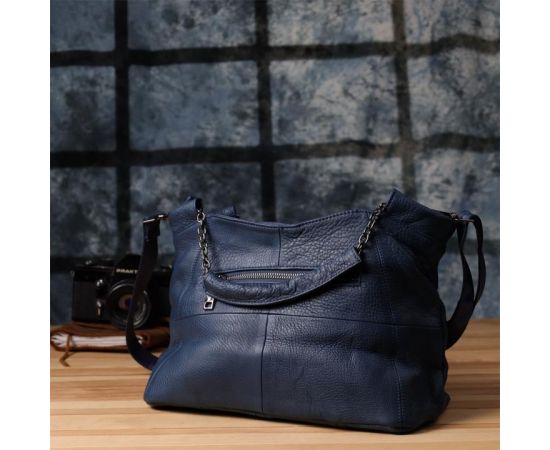 Купить Женская сумка на каждый день из натуральной кожи Vintage 22988 Синий, фото , изображение 11, характеристики, отзывы