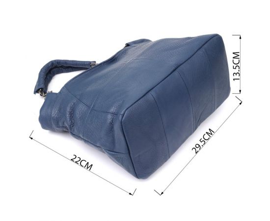 Купить Женская сумка на каждый день из натуральной кожи Vintage 22988 Синий, фото , изображение 3, характеристики, отзывы