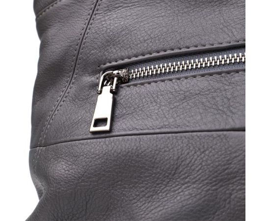 Купить Повседневная сумка для женщин из натуральной кожи Vintage 22989 Серый, фото , изображение 5, характеристики, отзывы