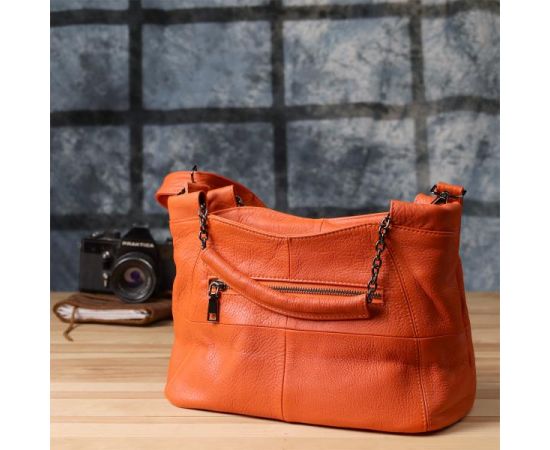Купить Сумка для женщин из натуральной кожи Vintage 22990 Оранжевый, фото , изображение 11, характеристики, отзывы