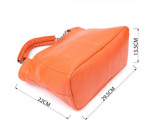 Купить Сумка для женщин из натуральной кожи Vintage 22990 Оранжевый, фото , изображение 3, характеристики, отзывы