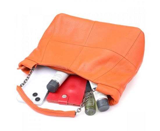 Купить Сумка для женщин из натуральной кожи Vintage 22990 Оранжевый, фото , изображение 9, характеристики, отзывы