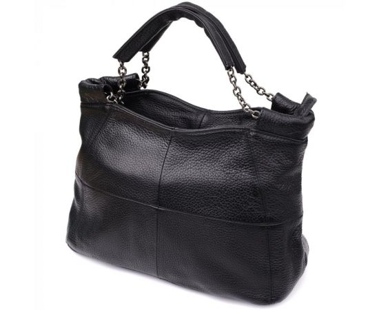 Купить Повседневная сумка из натуральной кожи для женщин Vintage 22992 Черный, фото , характеристики, отзывы