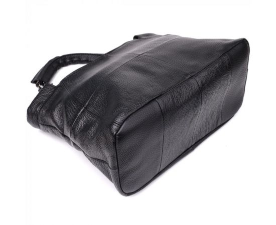 Купить Повседневная сумка из натуральной кожи для женщин Vintage 22992 Черный, фото , изображение 5, характеристики, отзывы