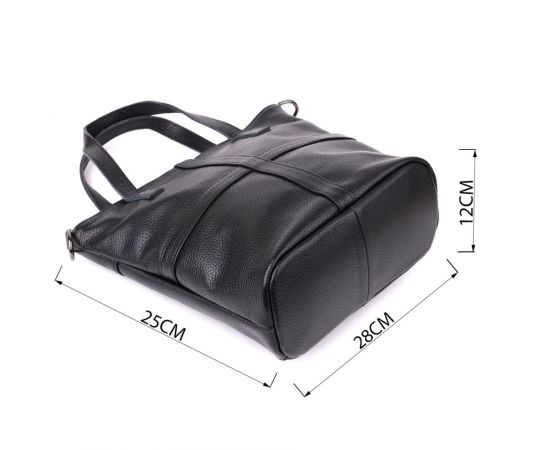 Купить Женская сумка из натуральной кожи Vintage 22993 Черный, фото , изображение 3, характеристики, отзывы