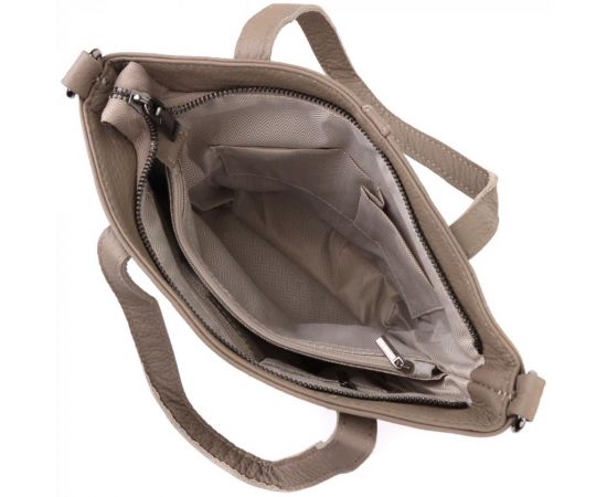 Придбати Женская сумка с ручками из натуральной кожи Vintage 22996 Серый, image , зображення 6, характеристики, відгуки