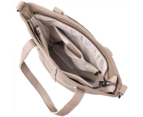 Придбати Женская сумка с ручками из натуральной кожи Vintage 22996 Серый, image , зображення 7, характеристики, відгуки