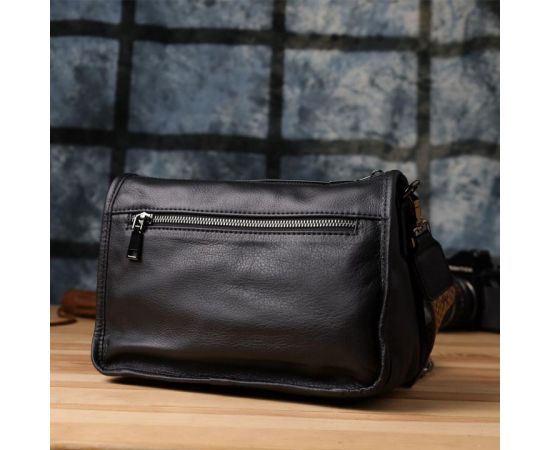 Купить Сумка на плечо из натуральной кожи для женщин Vintage 23001 Черный, фото , изображение 11, характеристики, отзывы