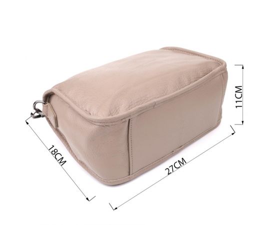 Купить Стильная сумка на плечо из натуральной кожи Vintage 23002 Темно-серый, фото , изображение 3, характеристики, отзывы