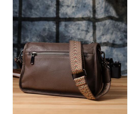 Придбати Женская сумка на плечо из натуральной кожи Vintage 23003 Коричневый, image , зображення 10, характеристики, відгуки