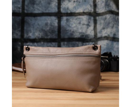 Придбати Женская сумка на плечо из натуральной кожи Vintage 23005 Серый, image , зображення 9, характеристики, відгуки