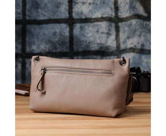 Придбати Женская сумка на плечо из натуральной кожи Vintage 23005 Серый, image , зображення 10, характеристики, відгуки