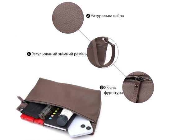 Купить Женская сумка на плечо из натуральной кожи Vintage 23006 Коричневый, фото , изображение 4, характеристики, отзывы