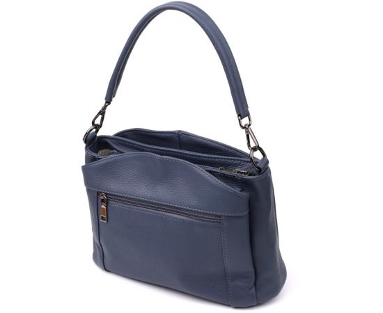 Купить Сумка на плечо из натуральной кожи для женщин Vintage 23009 Синий, фото , изображение 2, характеристики, отзывы