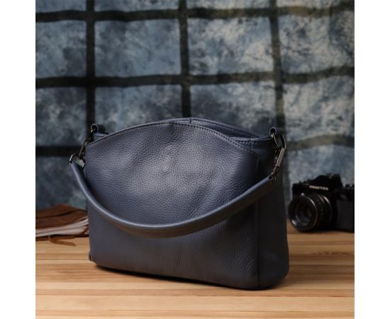 Купить Сумка на плечо из натуральной кожи для женщин Vintage 23009 Синий, фото , изображение 11, характеристики, отзывы