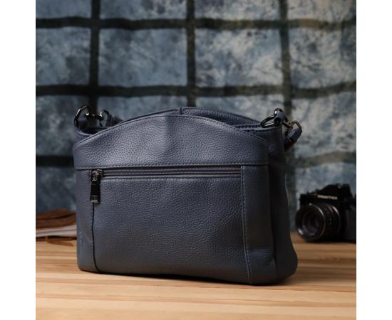 Купить Сумка на плечо из натуральной кожи для женщин Vintage 23009 Синий, фото , изображение 12, характеристики, отзывы